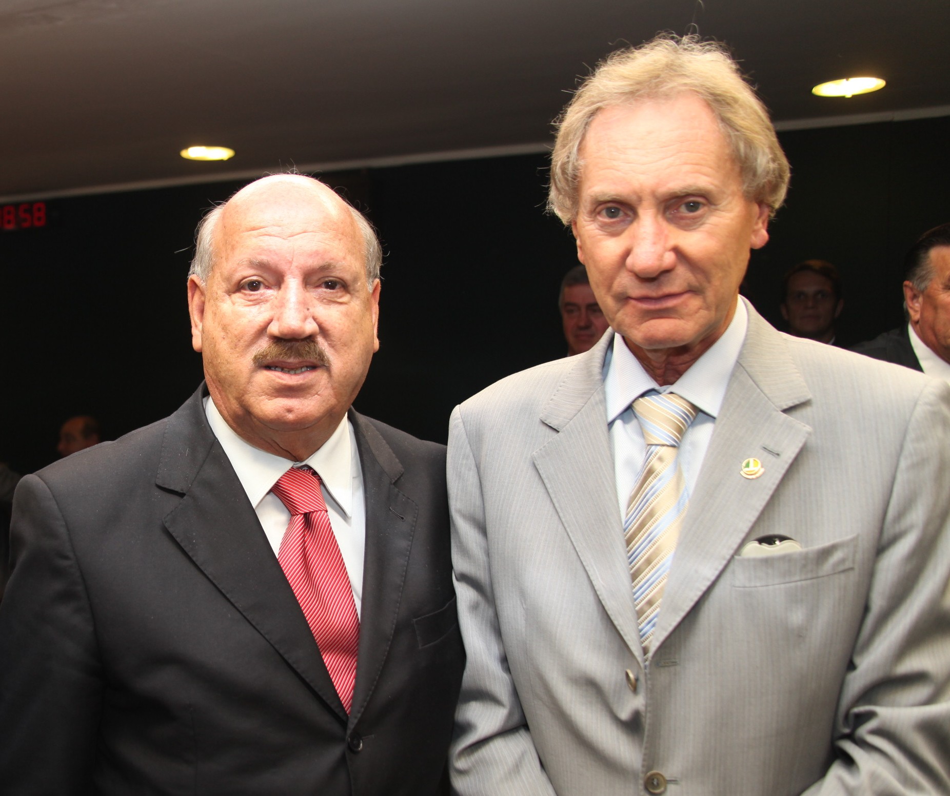 Luiz Henrique da Silveira e Casildo Maldaner, então senadores, em 2013