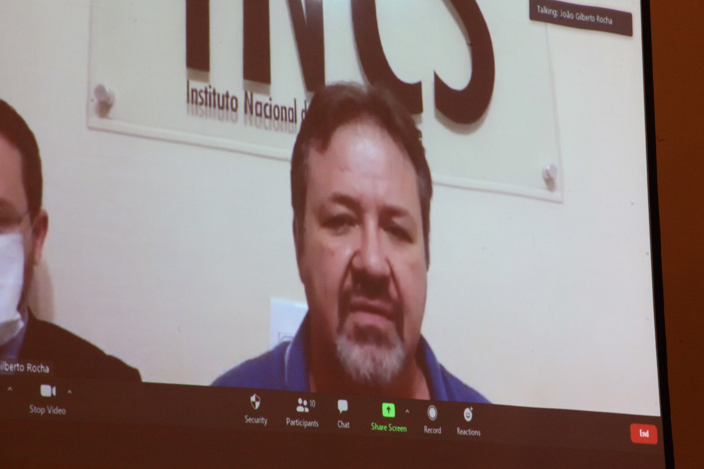 João Gilberto Rocha Gonçalez, presidente do Instituto Nacional de Ciências da Saúde, foi ouvido por videoconferência