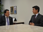 Deputado Rodrigo Minotto recebe prefeito de Criciúma
