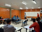 Saretta divulga Campanha Setembro Verde aos acadêmicos da Celer Faculdades de Xaxim