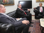 Romildo Titon recebe visita do vice-governador Pinho Moreira