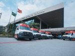 Cerimônia marca entrega de novas ambulâncias para cinco municípios catarinenses