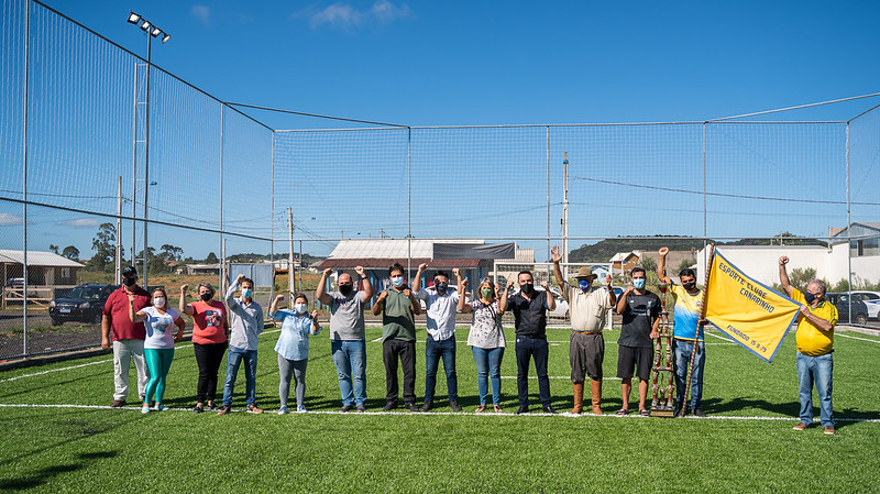 Agência ALESC Marcius Machado inaugura quadra em Capão Alto