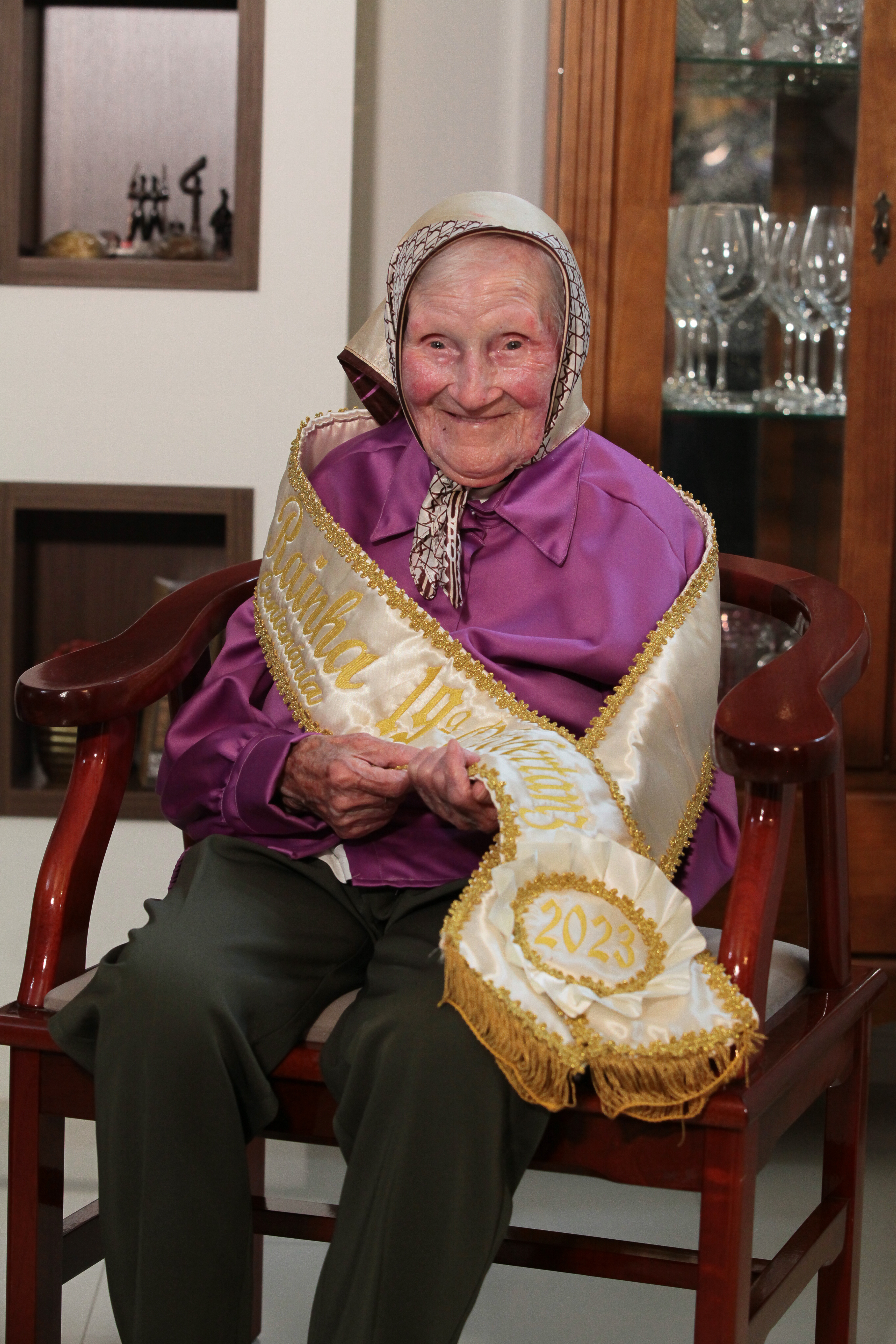 Philomena Kuhn, que em 2023 completou 100 anos. FOTO: Solon Soares/Agência AL