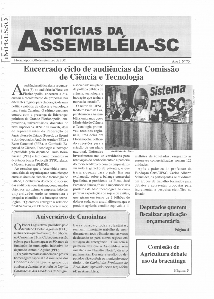 Edição 070 / 06 Setembro 2001