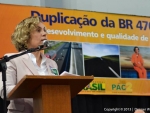 Ana Paula comemora assinatura das ordens de serviço para duplicação da BR 470 no Vale do Itajaí