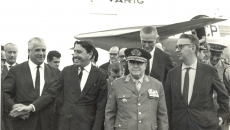 O governador Ivo Silveira, em imagem de 1968, quando participou de evento em Porto Alegre