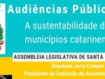 Audiências públicas vão debater a sustentabilidade dos municípios catarinenses