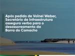 Secretário assegura verba para desassoreamento da Barra do Camacho