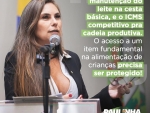 Paulinha defende a manutenção do leite na cesta básica