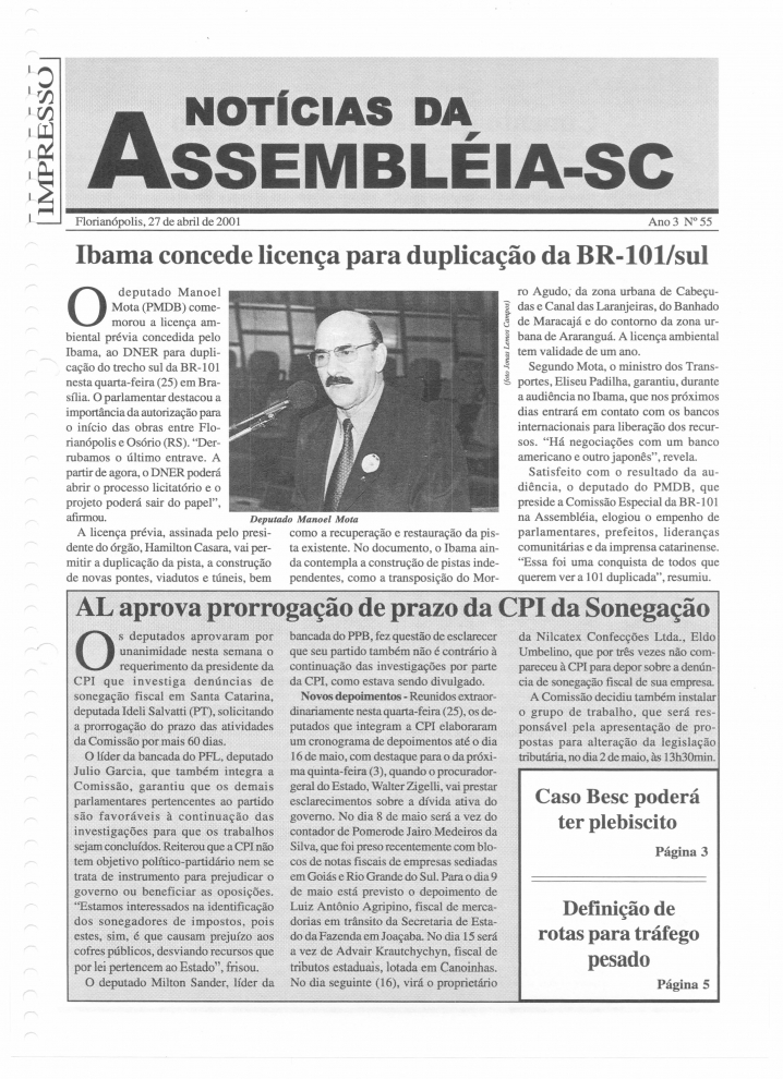 Edição 055 / 27 Abril 2001