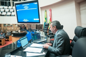 Sessão da Alesc desta quarta-feira (7), durante a votação dos projetos de lei