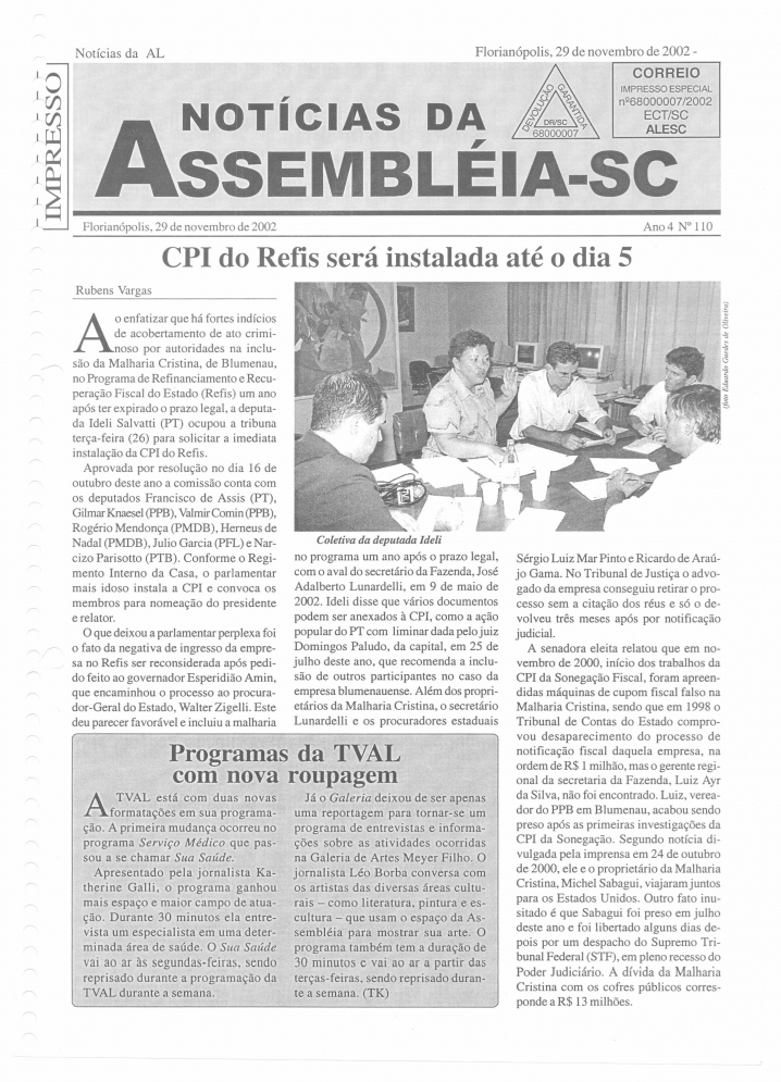 Edição 110 / 29 Novembro 2002