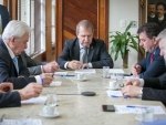 PRESIDÊNCIA - Presidente Maurício Eskudlark e deputados reúnem-se com governador em exercício Moacir Sopelsa