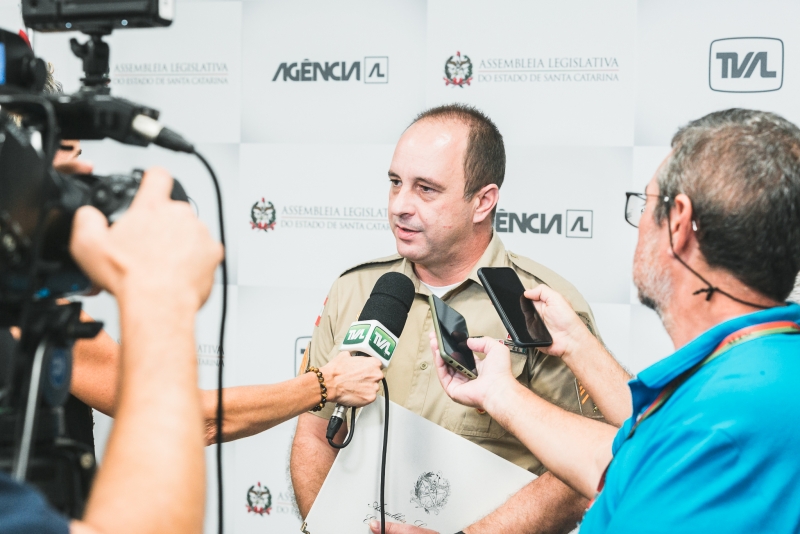 Moção de Aplausos - Sgt. Valdinei Pascoali - Dep. José Milton Scheffer -  Agência ALESC