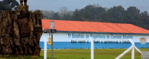 Sede do 5º BEC Bld em Porto União. Em 1964 a unidade centralizou a perseguição aos simpatizantes do PCB no Planalto Norte catarinense.