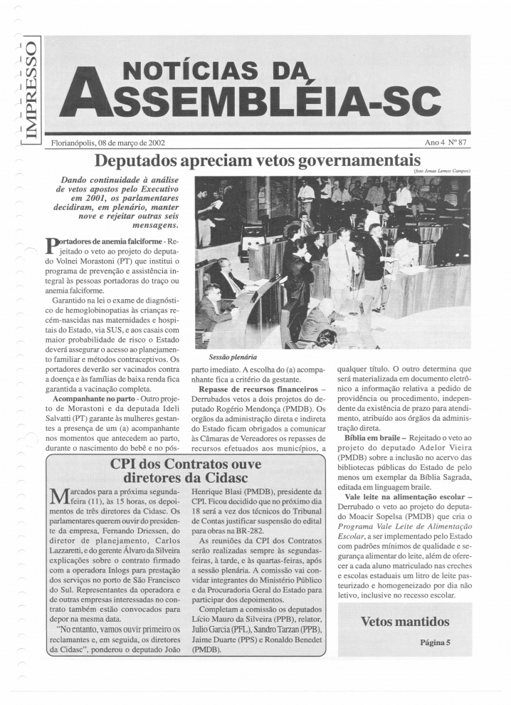 Edição 087 / 08 Março 2002