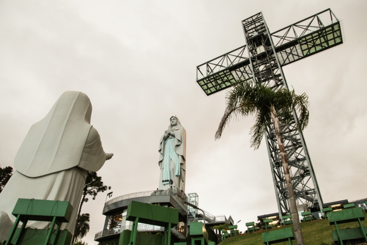 O Santuário do Louvor Nossa Senhora de Lourdes, inaugurado no ano passado em Ituporanga; local já se destaca no turismo religioso