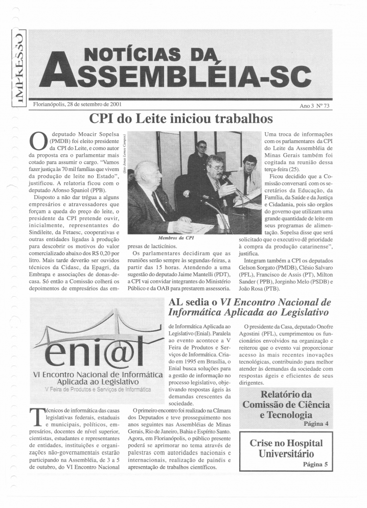 Edição 073 / 28 Setembro 2001