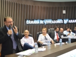 Morastoni participa da sessão da Câmara de Vereadores de Araranguá sobre o Hospital Regional