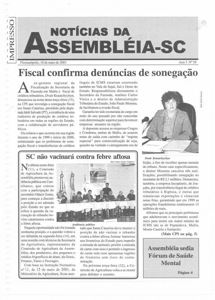 Edição 058 / 18 Maio 2001