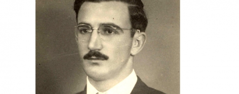 O jovem Osni Régis, em imagem dos anos 1940
