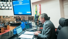 Sessão da Alesc desta quarta-feira (7), durante a votação dos projetos de lei