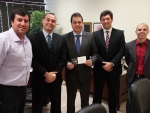 Deputado Rodrigo Minotto recebe diretoria da AJE de Criciúma