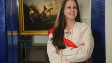 Lize Souza é responsável pelo Museu Casa de Anita, em Laguna