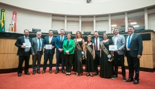 Comitiva de Garopaba veio ao Parlamento catarinense para divulgar o evento para os deputados