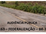 Federalização da SC-163 será tema de Audiência Pública