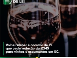 Weber é coautor de PL que pede redução do ICMS para vinhos e espumantes em SC