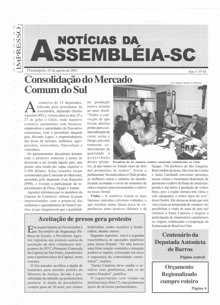 Edição 065 / 03 Agosto 2001