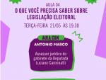 Eleições 2024: quarta aula para pré-candidatas aborda legislação eleitoral